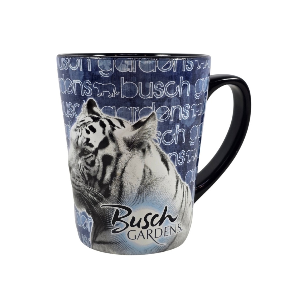 Busch Gardens Theme Park‎ White Tiger 3D Embossed Multicolor Ceramic Coffee Mug